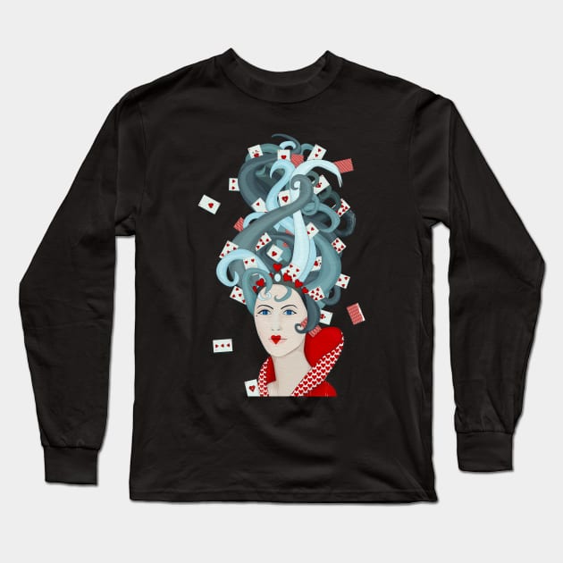 Rococo: Queen of Hearts Long Sleeve T-Shirt by Sybille